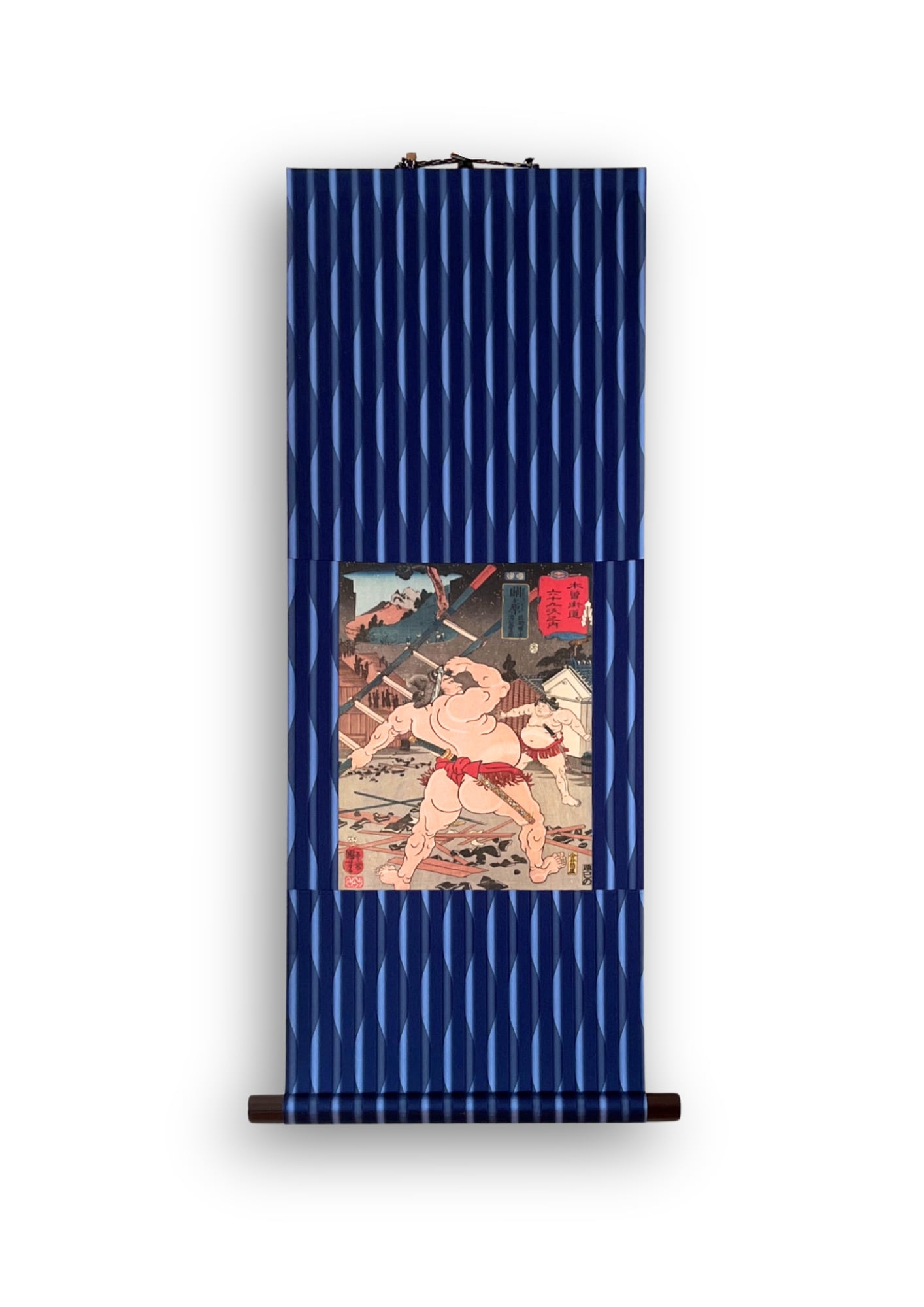 関ヶ原 放駒蝶吉 濡髪蝶五郎 和紙印刷 紙箱付 - 画像 (3)